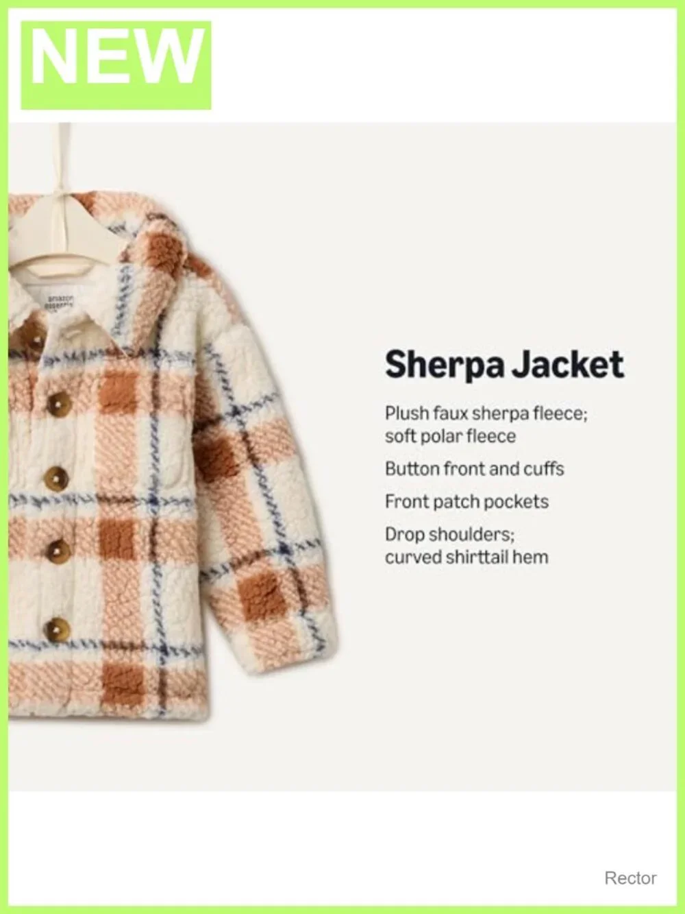Unisex Baby Toddler Sherpa Fleece Overshirt Jacket Button Front Pockets